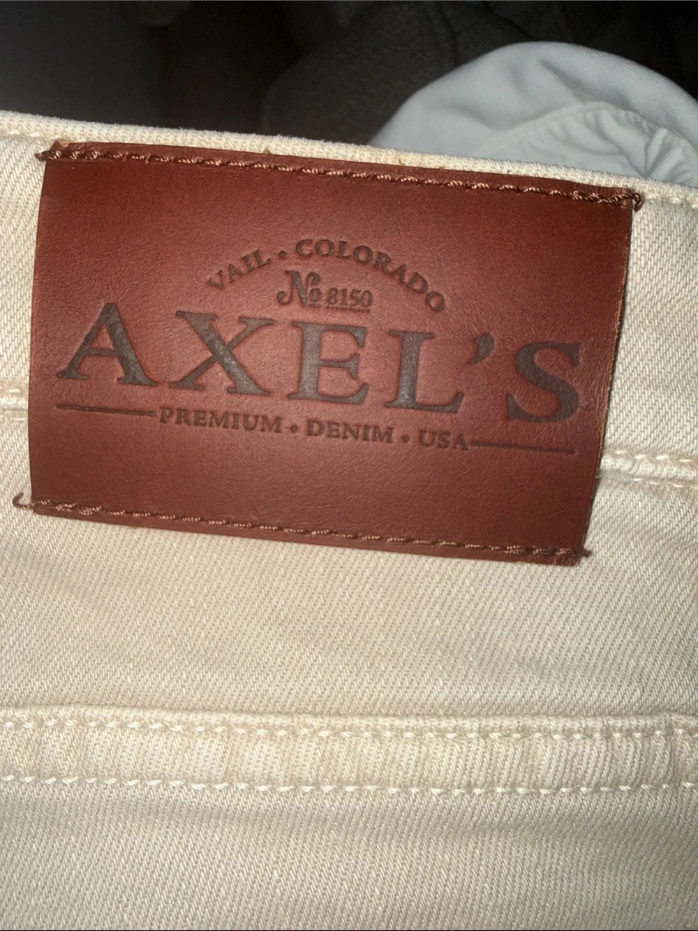 Slim Stretch Jeans in Light Beige Axel’s